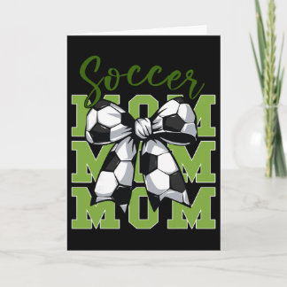 Youth Soccer Mom Coquette Bow Cute Sister Toddler Karte