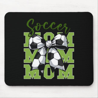 Youth Soccer Mom Coquette Bow Cute Sister Toddler Mousepad