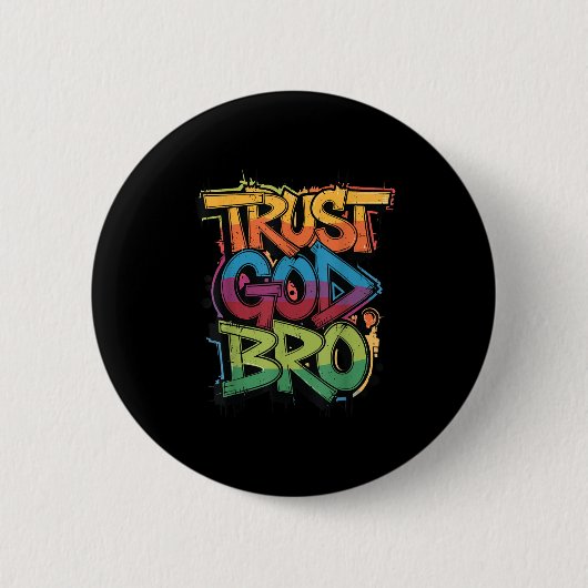 Youth Trust God Bro Funny Christian Boy Son Brothe Button (Vorderseite)