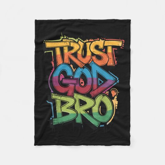 Youth Trust God Bro Funny Christian Boy Son Brothe Fleecedecke (Vorderseite)