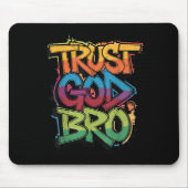 Youth Trust God Bro Funny Christian Boy Son Brothe Mousepad (Vorne)