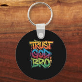 Youth Trust God Bro Funny Christian Boy Son Brothe Schlüsselanhänger (Vorderseite)