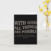 Youth With God All Things Are Ssible Christian Gir Karte (Gelbe Blume)