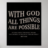 Youth With God All Things Are Ssible Christian Gir Poster (Vorne)
