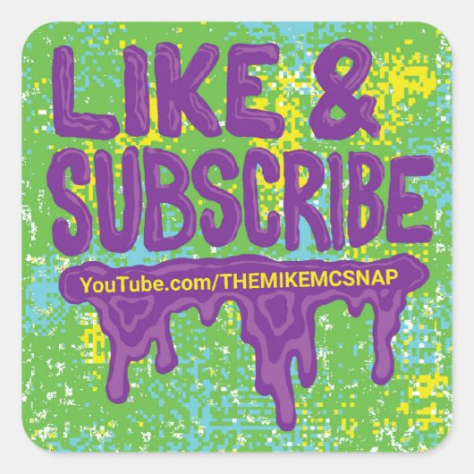 Youtube-Aufkleber Quadratischer Aufkleber (Vorderseite)