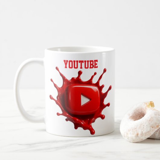 YouTube-Bild-Stil-Tasse Kaffeetasse (Mit Donut)