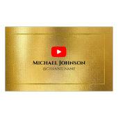 YOUTUBE Channel Advertisement QR Code GOLD Visitenkarte