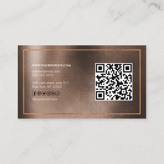 YOUTUBE Channel Advertising QR Code Foto Visitenkarte (Rückseite)