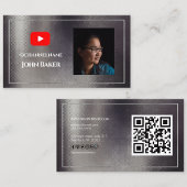 YOUTUBE Channel Advertising QR Code Foto Visitenkarte