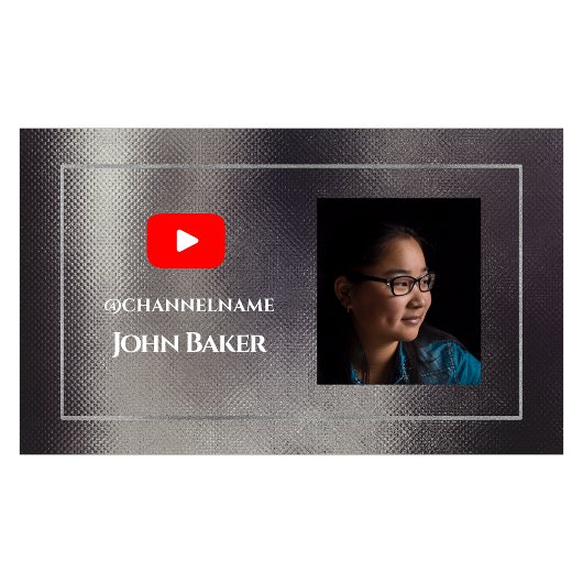 YOUTUBE Channel Advertising QR Code Foto Visitenkarte
