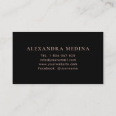 Youtube Channel Chic Rose Gold Visitenkarte (Rückseite)