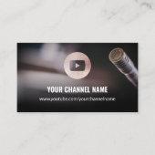 Youtube Channel Chic Rose Gold Visitenkarte (Vorderseite)