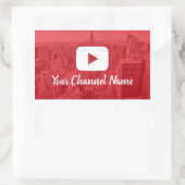 Youtube Channel Custom Foto Youtuber Rechteckiger Aufkleber (Tasche)