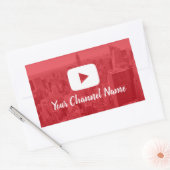 Youtube Channel Custom Foto Youtuber Rechteckiger Aufkleber (Umschlag)