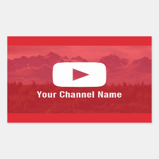 Youtube Channel Custom Fotografy Youtuber Rechteckiger Aufkleber
