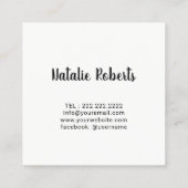 Youtube Channel Custom Red Foto Youtuber Quadratische Visitenkarte (Rückseite)