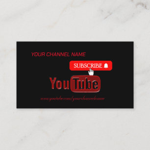 Youtube Channel, Joutuber Visitenkarte