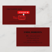 Youtube Channel, Joutuber Visitenkarte (Vorne/Hinten)