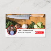 YouTube Channel mit QR Code und Profile Foto Visitenkarte (Vorderseite)