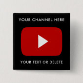 Youtube Channel Name and Text Custom Black Square Button (Vorderseite)