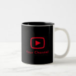 Youtube Channel Name Custom Black Zweifarbige Tasse<br><div class="desc">Youtube Channel Name Custom</div>