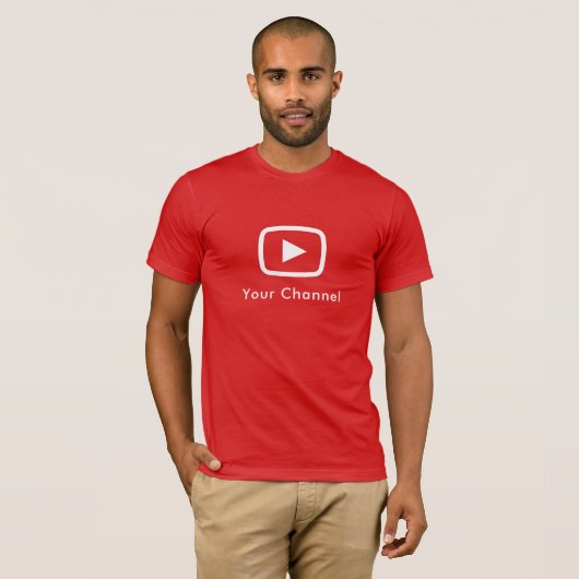Youtube Channel Name Custom Red T-Shirt (Vorne ganz)