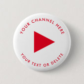 Youtube Channel Name Custom White Button (Vorderseite)