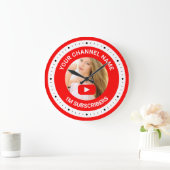 Youtube Channel Personalisiertes Foto Joutuber Ges Große Wanduhr (Zuhause)