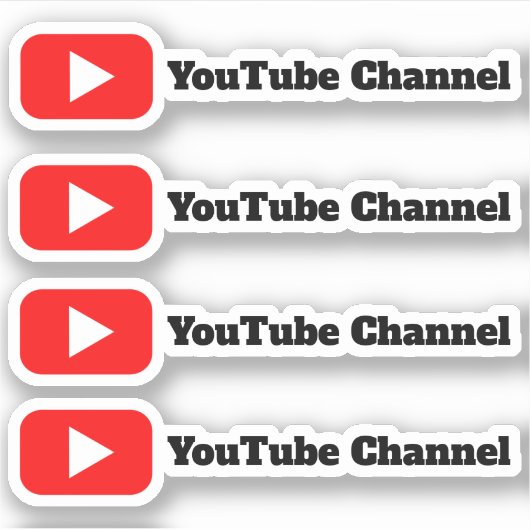 Youtube Channel Sticker Custom Youtube Channel (Vorderseite)