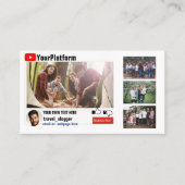 Youtube Channel Werbeaktion Business Card Visitenkarte (Vorderseite)