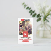 Youtube Channel Werbeaktion Business Card Visitenkarte (Stehend Vorderseite)