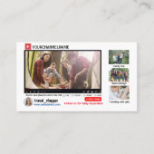 Youtube Channel Werbeaktion Business Card Visitenkarte (Vorderseite)