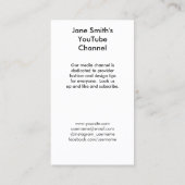 YouTube Channel Werbeaktion Card - Filmmotif Terminkarte (Rückseite)