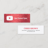Youtube Channel Youtuber Social Media Mini Mini Visitenkarte (Vorne/Hinten)