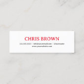 Youtube Channel Youtuber Social Media Mini Visitenkarte (Rückseite)