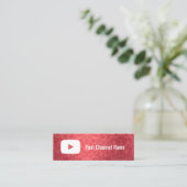 Youtube Channel Youtuber Social Media Mini Visitenkarte (Stehend Vorderseite)