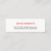 Youtube Channel Youtuber Social Media Mini Visitenkarte (Rückseite)