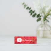 Youtube Channel Youtuber Social Media Mini Visitenkarte (Stehend Vorderseite)