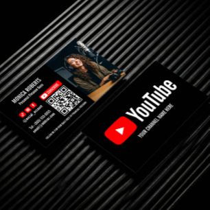 YOUTUBE ERSTELLER PODCASTER ABONNIEREN QRCODE FOTO VISITENKARTE