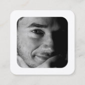 Youtube Icon Logo Video Editor PROFILE Werbung Quadratische Visitenkarte (Rückseite)