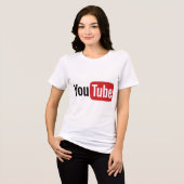 YouTube Icon T-Shirt Tri-Blend Shirt (Vorderseite voll)