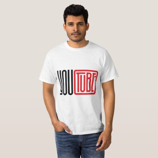 YouTube-Inspired Logo Design – Graphic Tee for Cre (Vorne ganz)