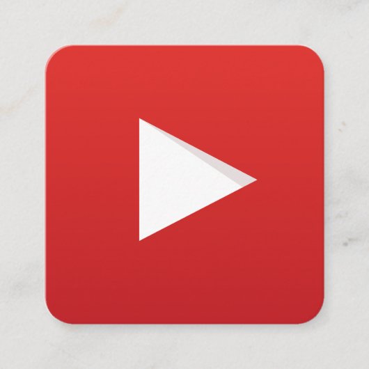 YouTube-Kanal Quadratische Visitenkarte (Vorderseite)