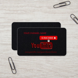 Youtube-Kanal, Youtuber Visitenkarte