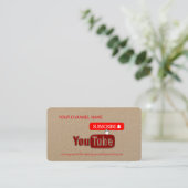  Youtube-Kanal, Youtuber  Visitenkarte (Stehend Vorderseite)