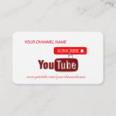 Youtube-Kanal , Youtuber Visitenkarte (Vorderseite)