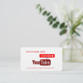 Youtube-Kanal , Youtuber Visitenkarte (Stehend Vorderseite)