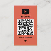 Youtube Korallenriffe Vlogger Creator QR Code Visitenkarte (Rückseite)
