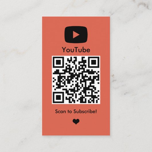 Youtube Korallenriffe Vlogger Creator QR Code Visitenkarte (Rückseite)