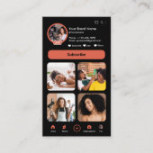 Youtube Korallenriffe Vlogger Creator QR Code Visitenkarte (Vorderseite)